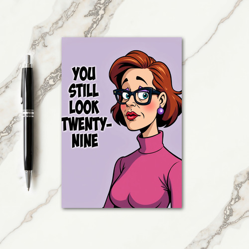 Comic Style Birthday Woman Card