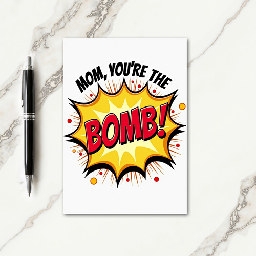 Comic Style Mothers Day Blast Card