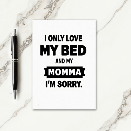 Comical Mommas Day Bedtime Card