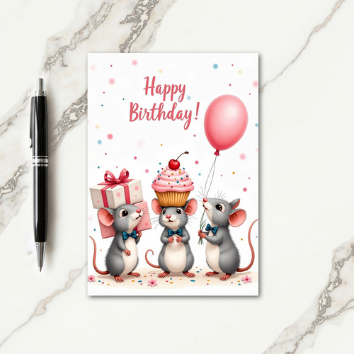 Confetti Animal Birthday Card