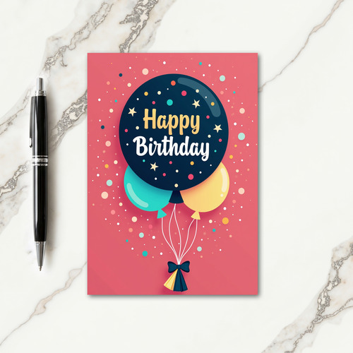Confetti Birthday Balloon Card