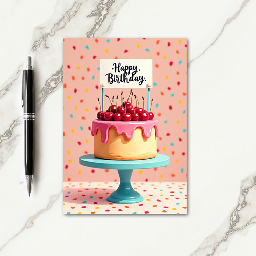 Confetti Birthday Cake Card