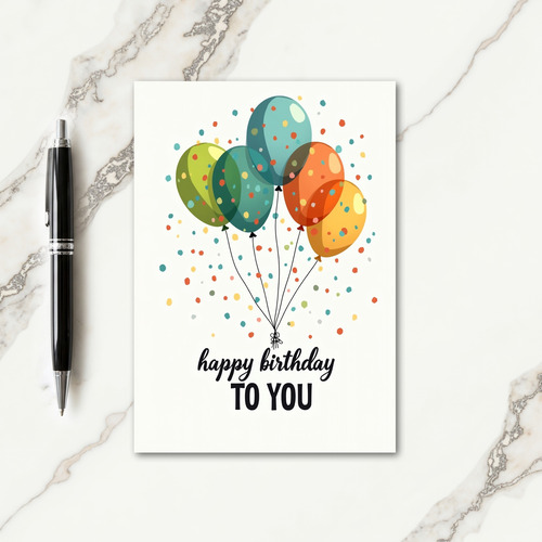 Confetti Birthday Message Card