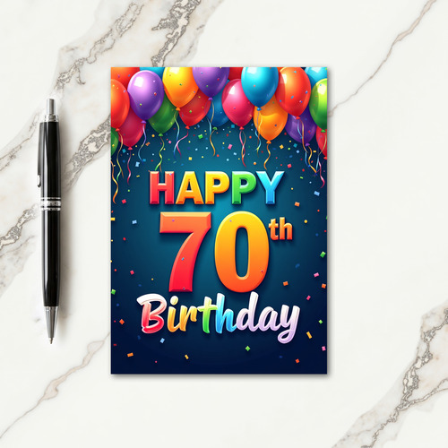Confetti Burst Birthday Card