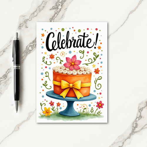 Confetti Cake Birthday Card