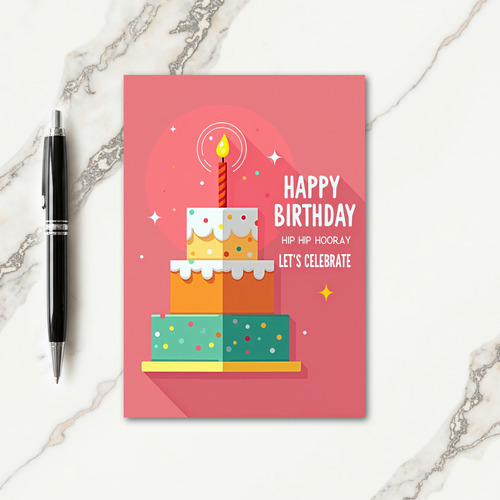 Confetti Cake Party Card