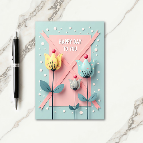 Confetti Flower Birthday Card