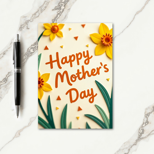 Confetti Flowers Mothers Day Card