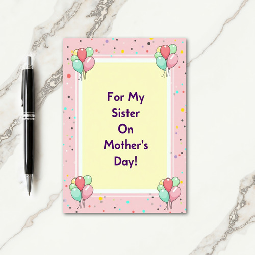 Confetti Mothers Day Wishes Card