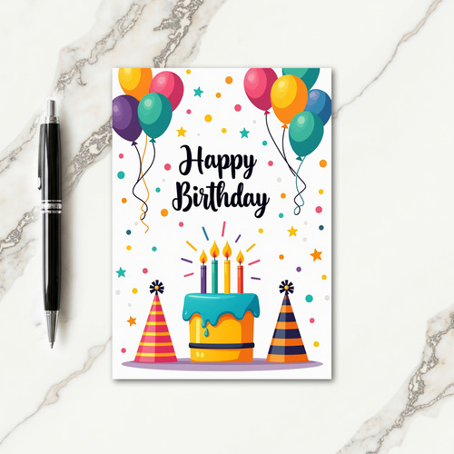 Confetti Party Birthday Card
