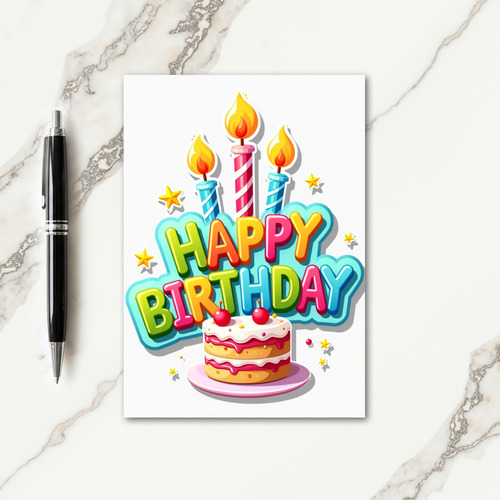 Confetti Sparkle Birthday Card