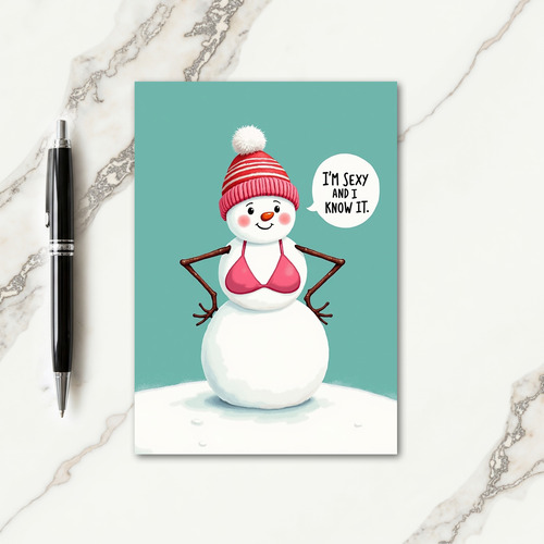 Confident Snow Christmas Card