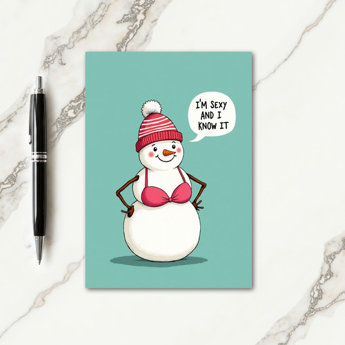 Sexy And Know It Christmas Card