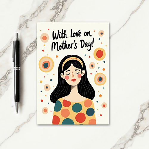 Contemplative Mothers Day Art Card