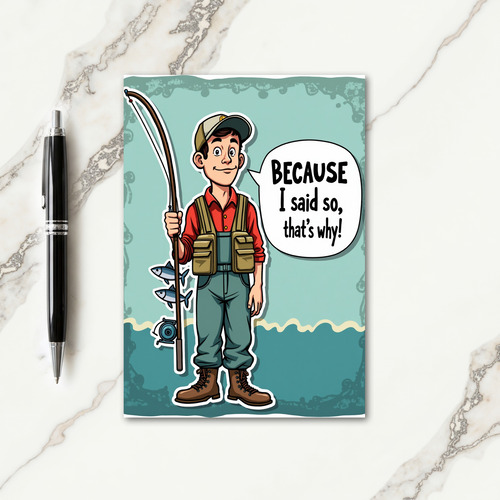 Cool Angler Fathers Day Card