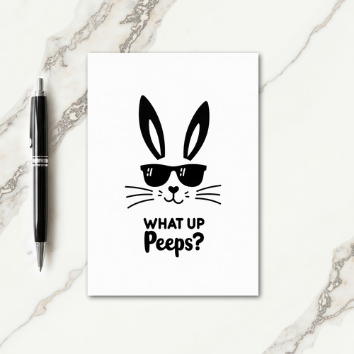 Cool Animal What Up Peeps Card