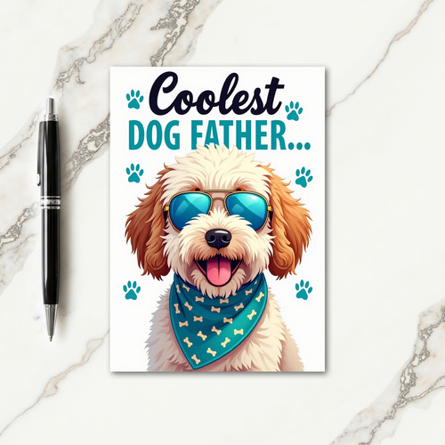 Cool Aviator Pup Fathers Day Card