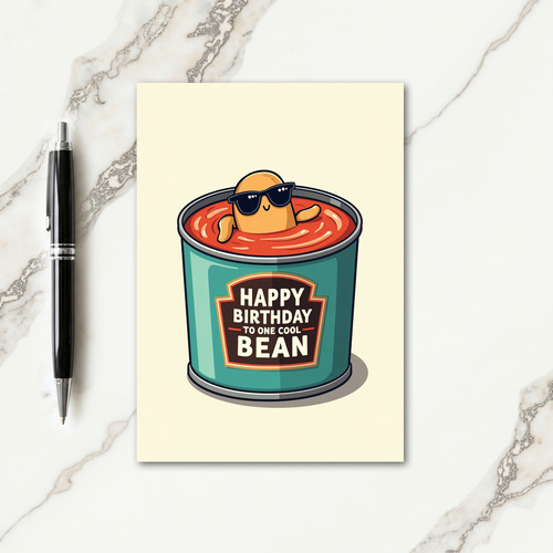 Cool Bean Birthday Illustration Card