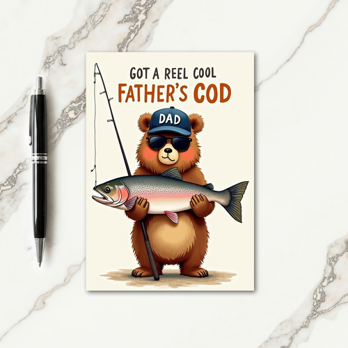 Cool Bear Fathers Day Card