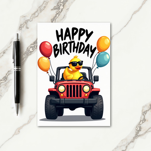 Cool Bird Ride Birthday Card