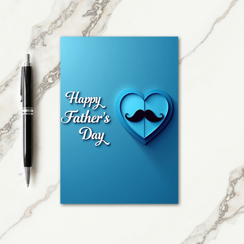 Cool Blue Fathers Day Card