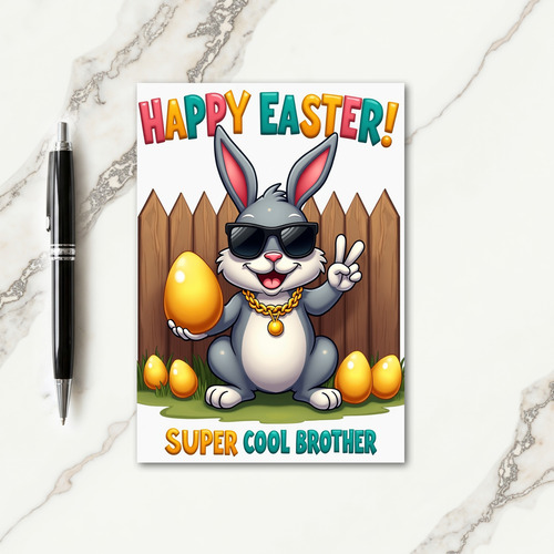 Cool Brother Easter Bunny Card