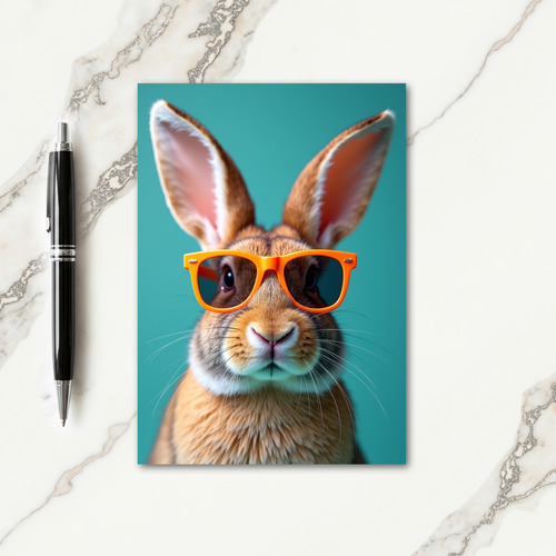 Cool Bunny Glasses Card