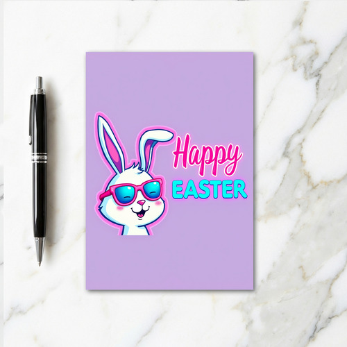 Cool Bunny Happy Easter Card