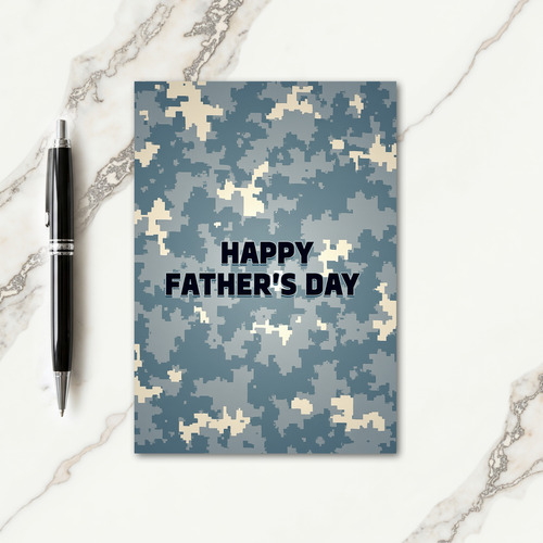 Cool Camo Fathers Day Card