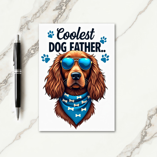 Cool Canine Dog Fathers Day Card