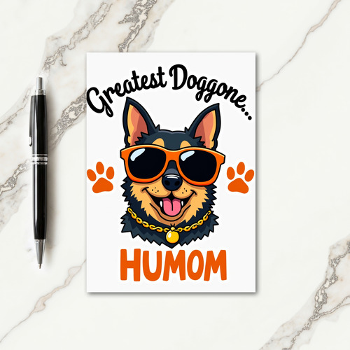 Cool Canine Humom Day Card
