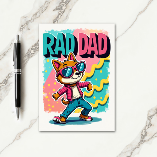 Cool Canine Rad Dad Card