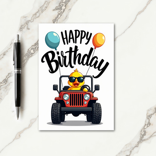 Cool Car Birthday Card