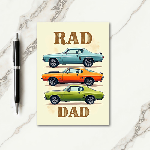 Cool Cars Fathers Day Card