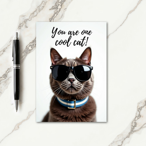 Cool Cat Birthday Card