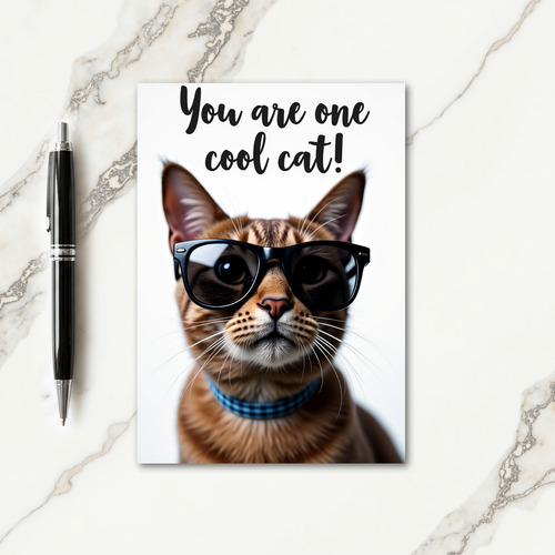 Cool Cat Birthday Shades Card