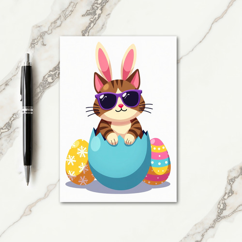 Cool Cat Egg Surprise Card