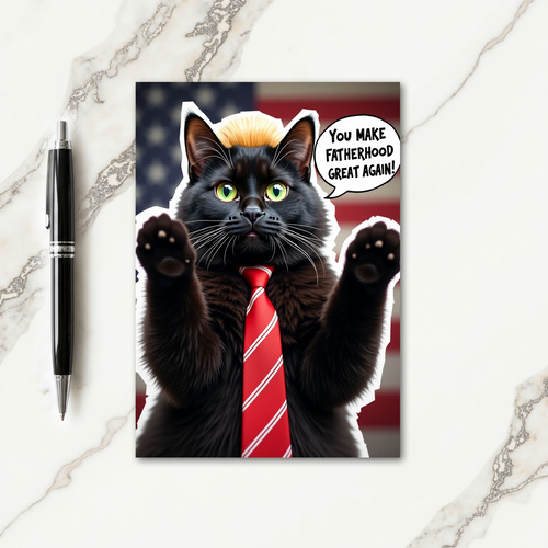 Cool Cat Fathers Day Art Card