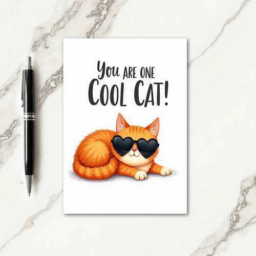 Cool Cat Fathers Day Shades Card