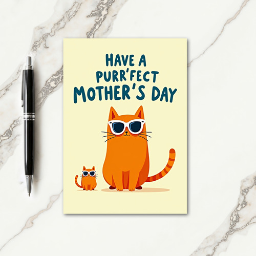 Cool Cat Mothers Day Card