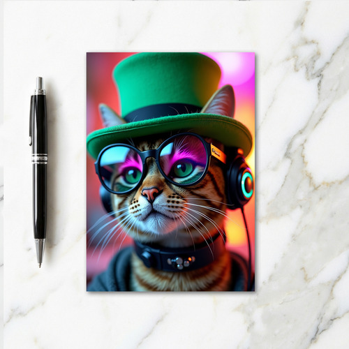 Cool Cat Shades Top Hat Fun Card