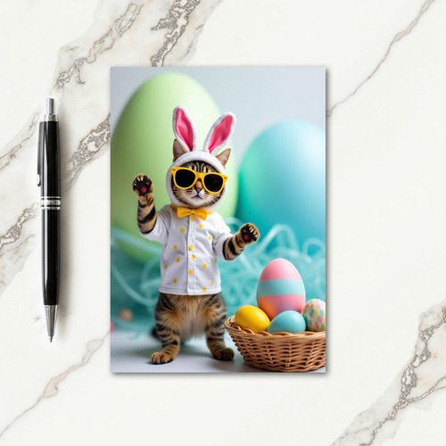 Cool Cat Springtime Holiday Card