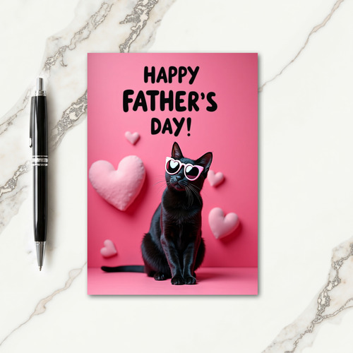 Cool Cat Sweet Fathers Day Card