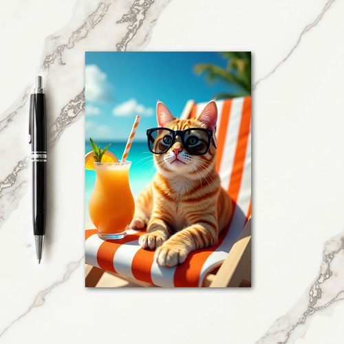 Cool Cat Vacation Card