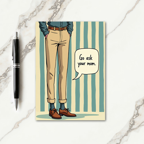 Cool Dad Outfit Fathers Day Card