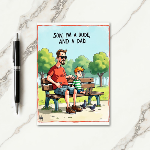 Cool Dad Park Bench Card