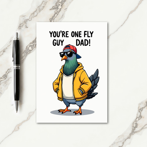 Cool Dad Pigeon Fathers Day Card