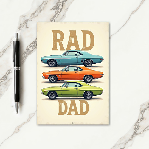 Cool Dads Classic Car Art Card