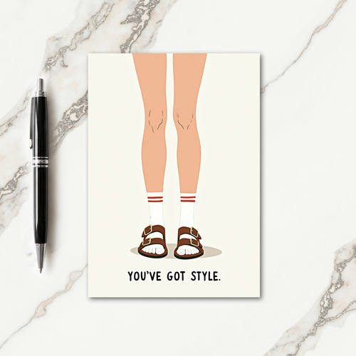 Cool Dads Day Sandals Card
