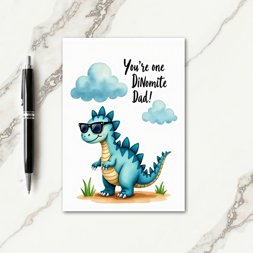 Cool Dino Fathers Day Card